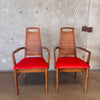 Mid Century Danish Modern Rhythm Series Walnut Dining Table & Six Chairs