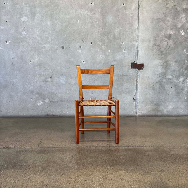 Vintage Raw Hide & Wood Chair