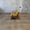 Mid Century Modern Solid Oak Framed Sofa