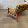 Mid Century Modern Solid Oak Framed Sofa