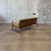 Mid Century Modern Solid Oak Framed Sofa