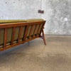 Mid Century Modern Solid Oak Framed Sofa
