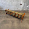 Mid Century Modern Solid Oak Framed Sofa