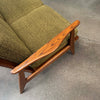 Mid Century Modern Solid Oak Framed Sofa
