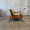 Mid Century Modern Solid Oak Framed Sofa