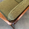Mid Century Modern Solid Oak Framed Sofa