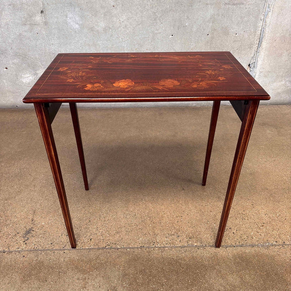 Antique Inlaid Mahogany Writing Desk/ Table