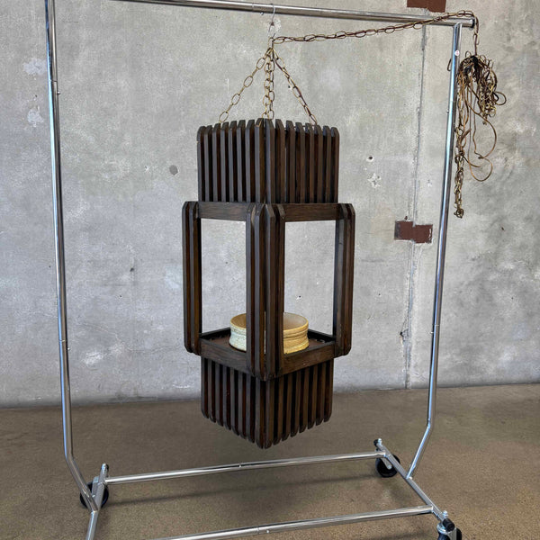 Large Mid Century Pendant Lamp w/ Planter