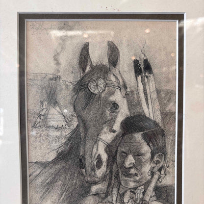 Hernando Villa Drawing Chief & Horse