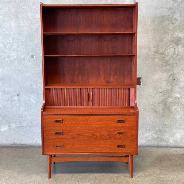 Danish Teak Secretary Cabinet By Johannes Sorth for Borge Morgensen