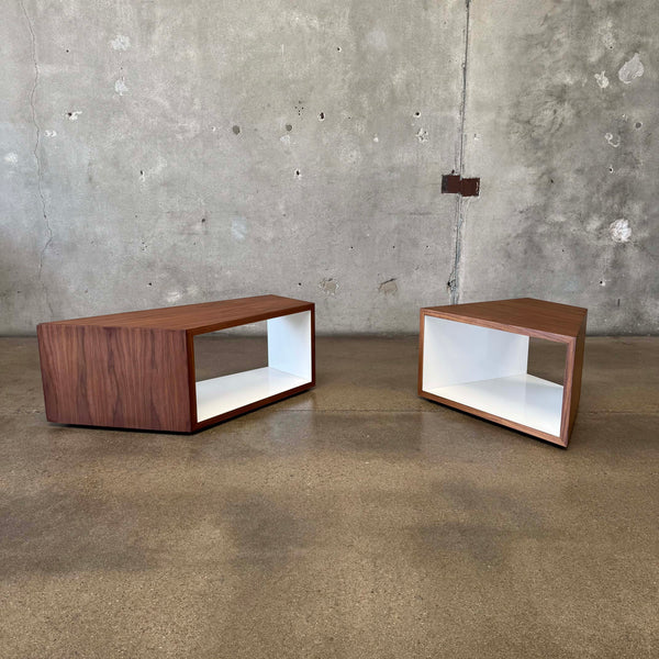 Pair of Modular Cube Tables / Entertainment Center By Coalesse