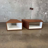 Pair of Modular Cube Tables / Entertainment Center By Coalesse