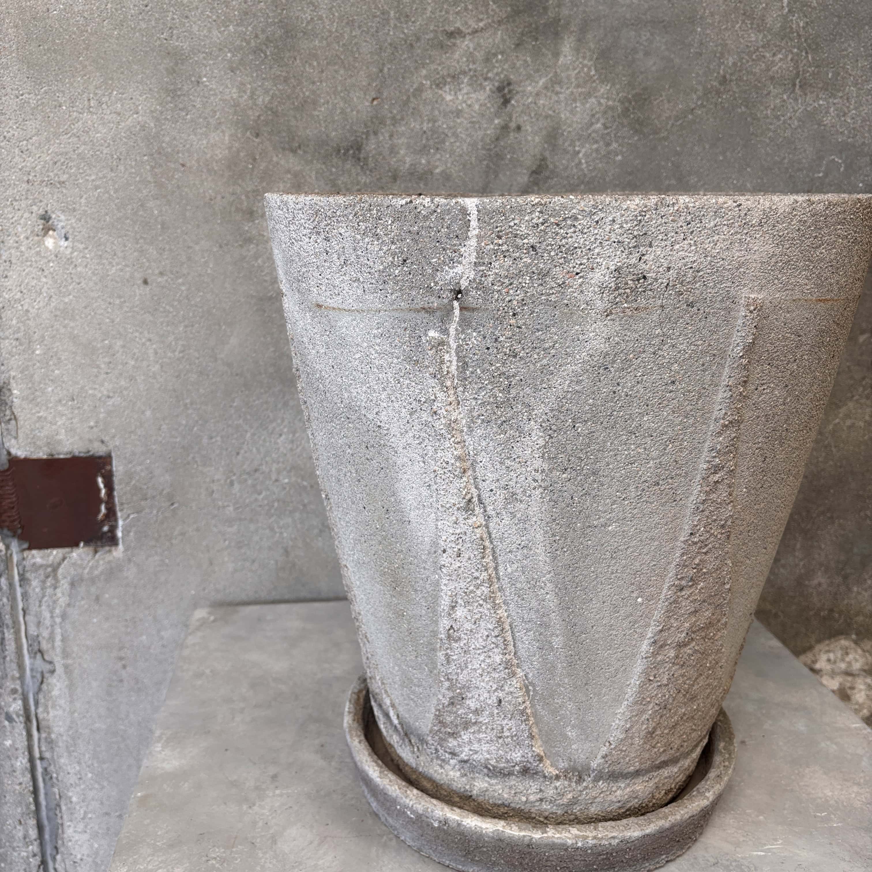 cement look planter pot Hillside Pottery Cement Planter