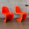 Pair of Slither Orange Dining Chairs