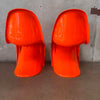 Pair of Slither Orange Dining Chairs