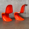 Pair of Slither Orange Dining Chairs