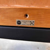 Rare Vintage Fritz Hansen Lounge Chair With Solid Oak Wood & Black Naugahyde