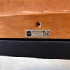 Rare Vintage Fritz Hansen Lounge Chair With Solid Oak Wood & Black Naugahyde