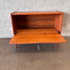 Vintage 1960s Norwegian Teak Record / Cocktail Cabinet With Key & Lock
