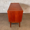 Vintage 1960s Norwegian Teak Record / Cocktail Cabinet With Key & Lock