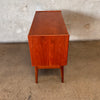 Vintage 1960s Norwegian Teak Record / Cocktail Cabinet With Key & Lock
