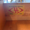 Vintage 1960s Walnut Two Piece Hutch / Book Shelving