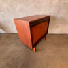 Vintage 1960s Walnut Two Piece Hutch / Book Shelving