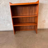 Vintage 1960s Walnut Two Piece Hutch / Book Shelving