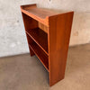 Vintage 1960s Walnut Two Piece Hutch / Book Shelving