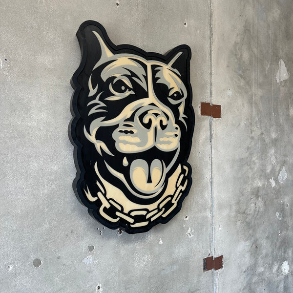 Pitt Bull Neon Sign Cover Wall Art #2 Jesse James Cisco Burger