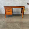 Teak Desk w/Sliding Extendable Top Made In Denmark
