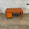 Teak Desk w/Sliding Extendable Top Made In Denmark