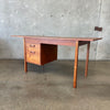 Teak Desk w/Sliding Extendable Top Made In Denmark