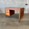 Teak Desk w/Sliding Extendable Top Made In Denmark