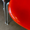 Set Of Four Vintage MCM Orange Fiberglass Sell Chairs By Techfab