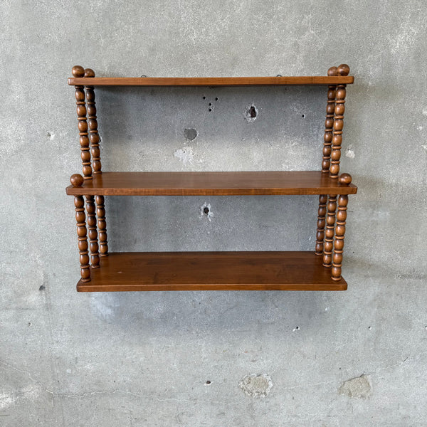 Traditional Hand Turned Wood Shelf