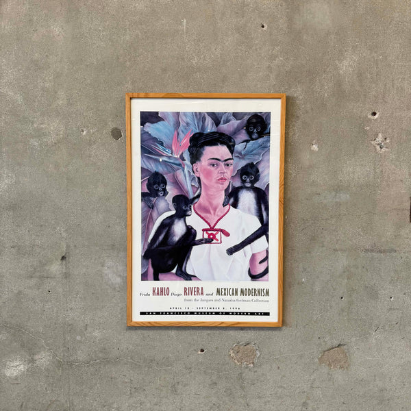 Vintage 90's Frida Kahlo Framed Poster