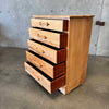 Mid Century Solid Maple Tall Dresser By Cushman "Colonial Creations"