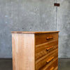 Mid Century Solid Maple Tall Dresser By Cushman "Colonial Creations"