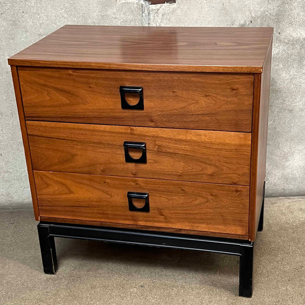 Dixie Small Three Drawer Dresser With Black Legs & Formica Top