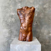 Male Torso Carved Wood Bust - Signed 1979