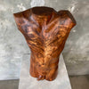 Male Torso Carved Wood Bust - Signed 1979