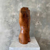 Male Torso Carved Wood Bust - Signed 1979