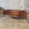 Mid Century Modern Walnut Nine Drawer Dresser By United