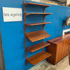 Cado One Bay Walnut Wall Unit Bookcase With Magazine Rack By Poul Cadovius