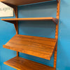 Cado One Bay Walnut Wall Unit Bookcase With Magazine Rack By Poul Cadovius