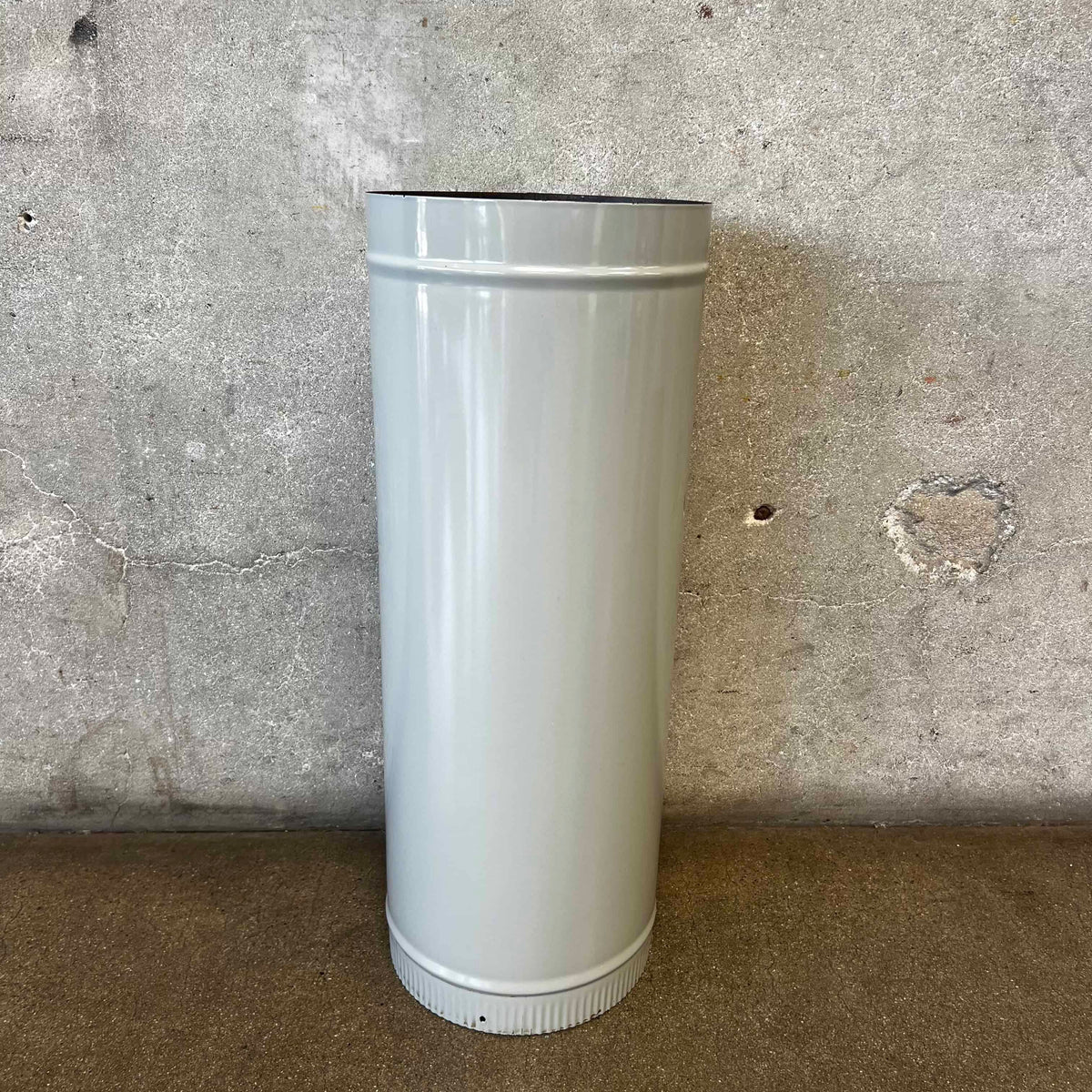 Vintage MCM Original Ash Porcelain Enamel Finish Malm "Zircon" Fireplace Pipe #2