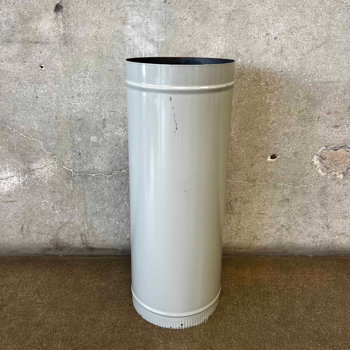 Vintage MCM Original Ash Porcelain Enamel Finish Malm "Zircon" Fireplace Pipe #2