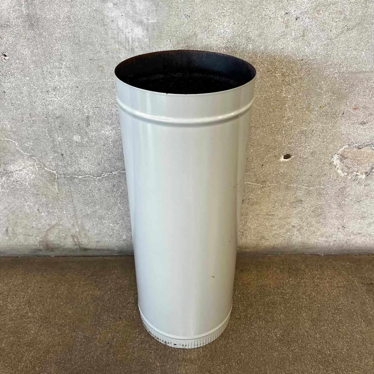 Vintage MCM Original Ash Porcelain Enamel Finish Malm "Zircon" Fireplace Pipe #3