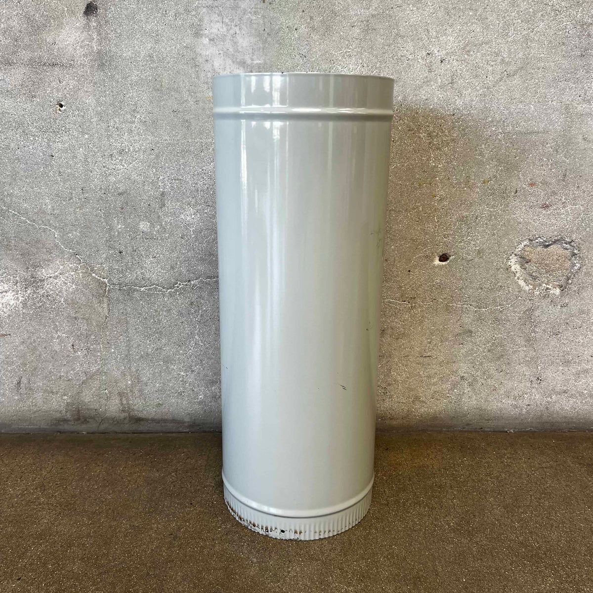 Vintage MCM Original Ash Porcelain Enamel Finish Malm "Zircon" Fireplace Pipe #3